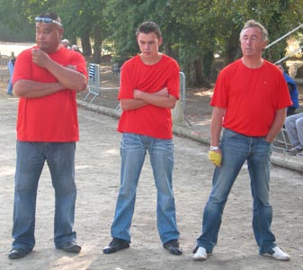 vannetais en quart du triplette p&eacute;tanque pour le championnat FFPJP