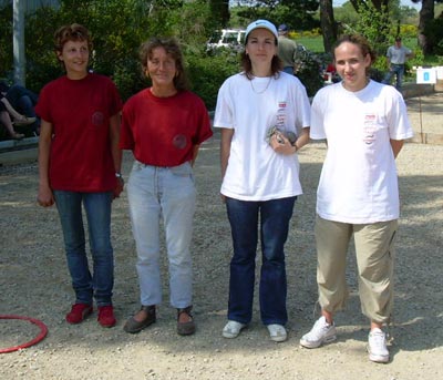 les finalistes de la ligue doublette feminines petanque &agrave; vannes