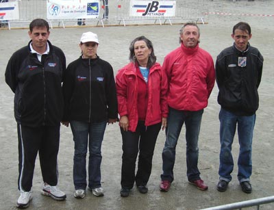 Les demi-finalistes du championnat de Bretagne doublettes mixtes 2008