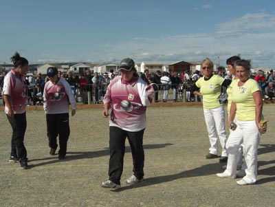 f&eacute;minines de Gironde contre morbihannaises au championnat de France de p&eacute;tanque