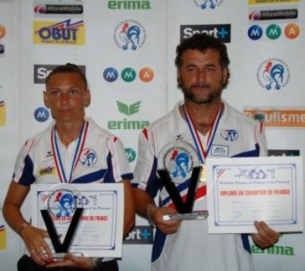 Champions de france de p&eacute;tanque doublette mixte 2009