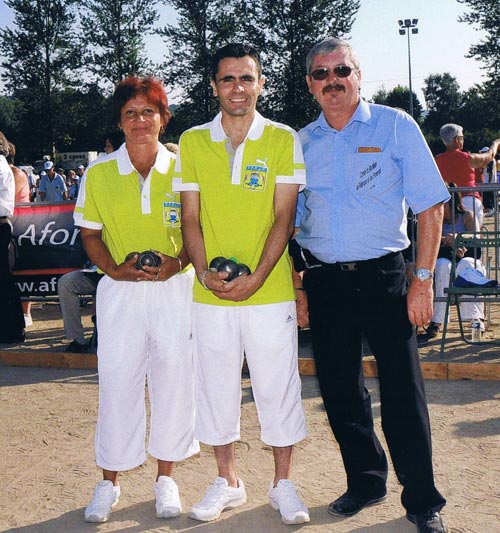 doublette mixte du comit&eacute; du Morbihan au championnat de France de p&eacute;tanque