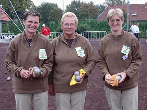 championnes du morbihan triplette feminine au France petanque FFPJP
